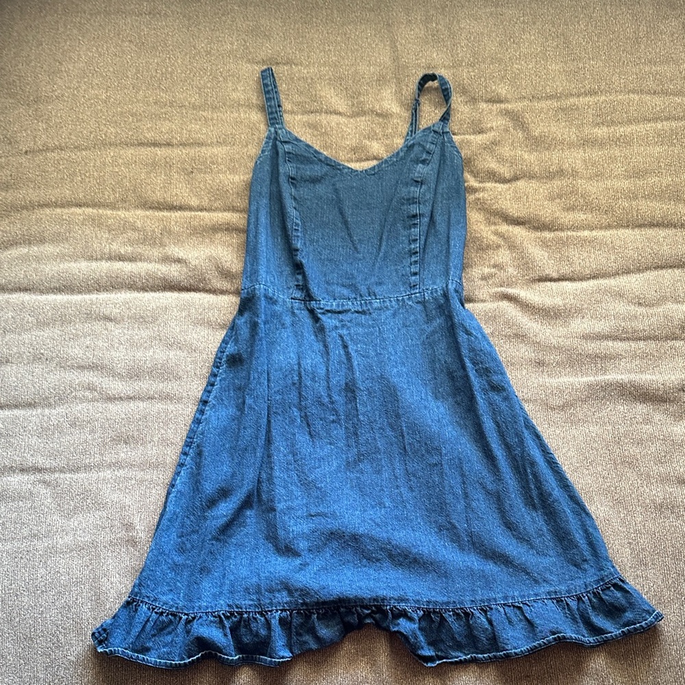 Old Navy Denim Ruffle-Hem Dresss